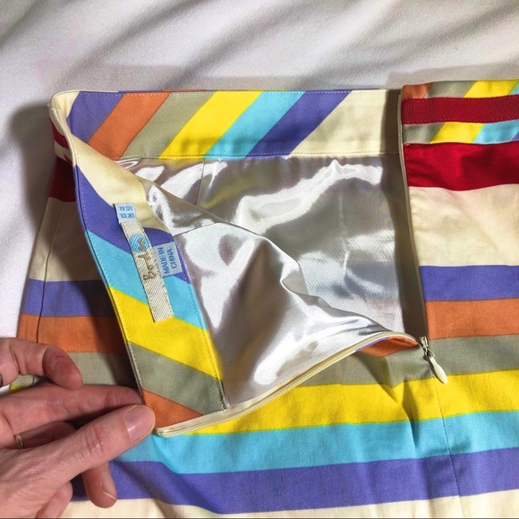 Boden Bold Multistriped Modern Pencil Skirt Size 6 - Picture 7 of 9